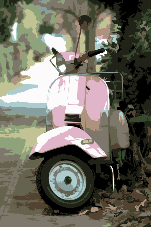 a Vespa